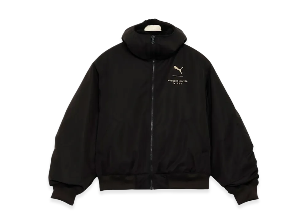 PUMA x Monster Hunter Wilds Felyne Reversible Boa Jacket "PUMA Black"