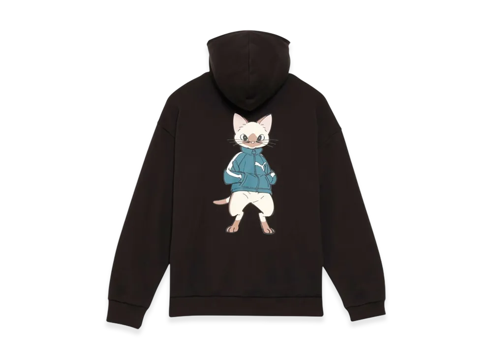 PUMA x Monster Hunter Wilds Felyne T7 Hoodie "PUMA Black"