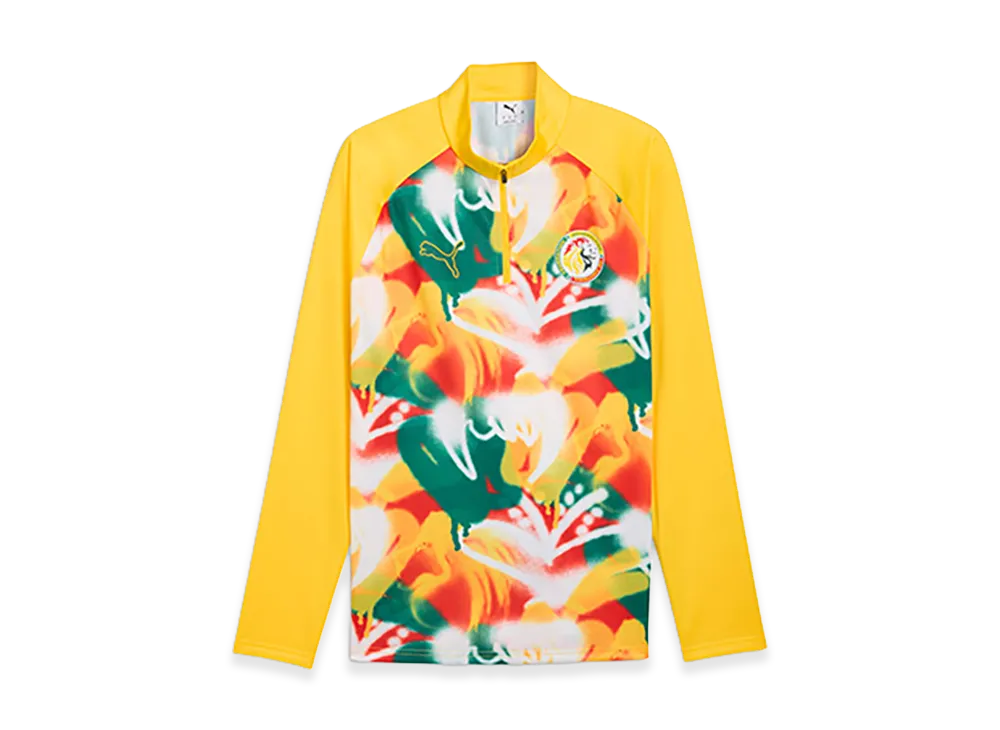 PUMA 2026 Senegal National Team Prematch Quarter-Zip Top "Pele Yellow"