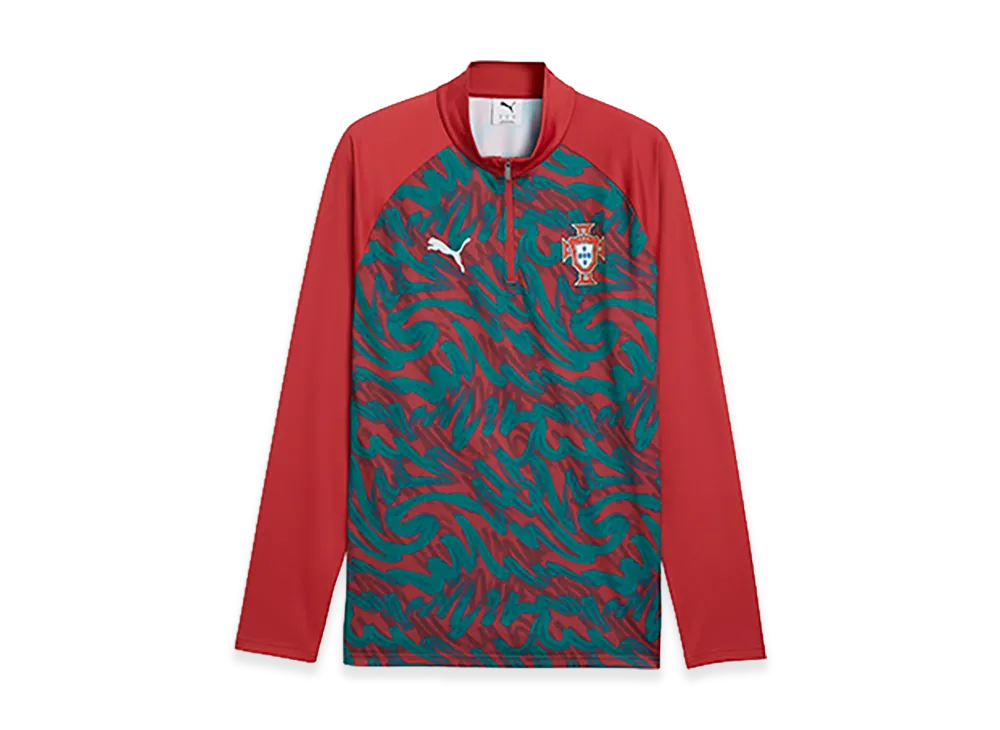 PUMA 2026 Portugal National Team Prematch Quarter-Zip Top "Club Red"