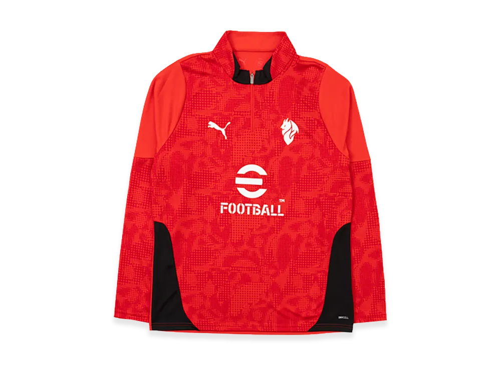 PUMA 25-26 AC Milan Training Quarter-Zip Top "For All Time Red"
