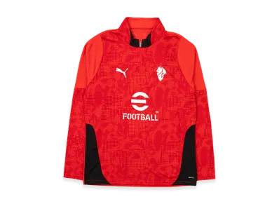 PUMA 25-26 AC Milan Training Quarter-Zip Top "For All Time Red"