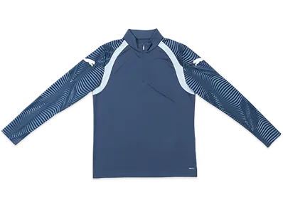 PUMA individualFINAL 1/4 Zip Top "Deep Blue/Glowing Red"