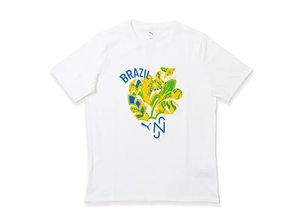 PUMA NJR Brazil Passion Short Sleeve Shirt "Puma White/Pale Yellow"