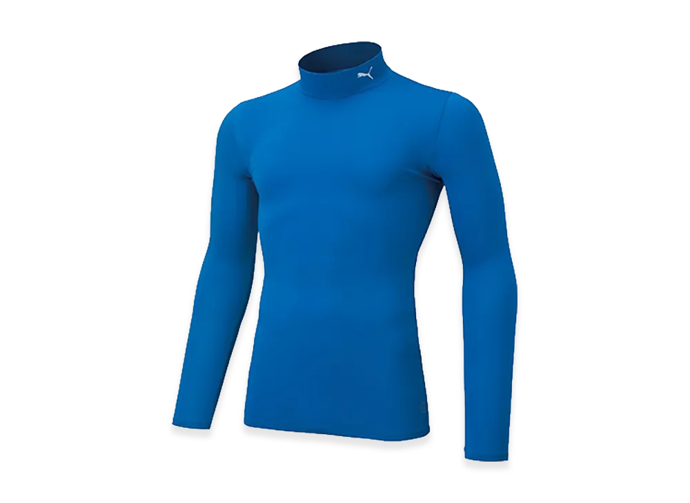 PUMA Compression Mock Neck Long Sleeve Shirt "Electric Blue"