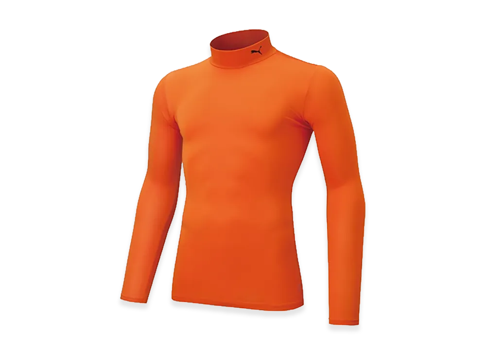 PUMA Compression Mock Neck Long Sleeve Shirt "Golden Poppy"