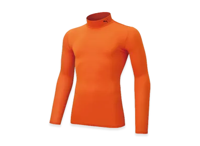 PUMA Compression Mock Neck Long Sleeve Shirt "Golden Poppy"