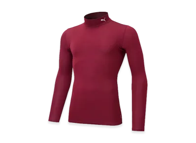 PUMA Compression Mock Neck Long Sleeve Shirt "Cordovan"