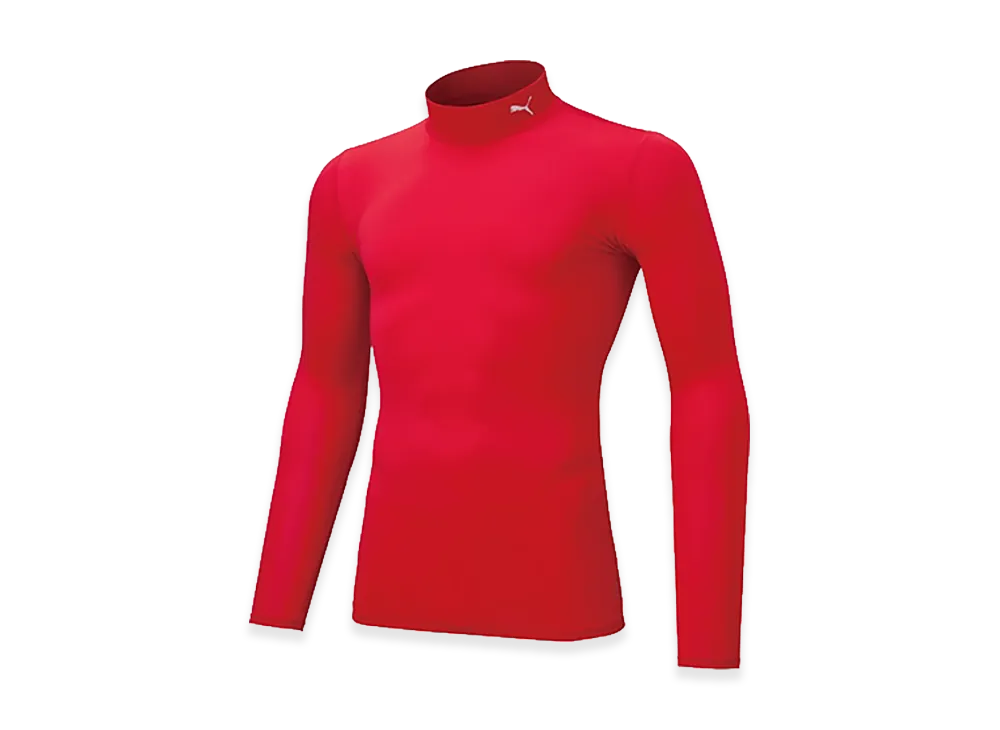 PUMA Compression Mock Neck Long Sleeve Shirt "Puma Red"