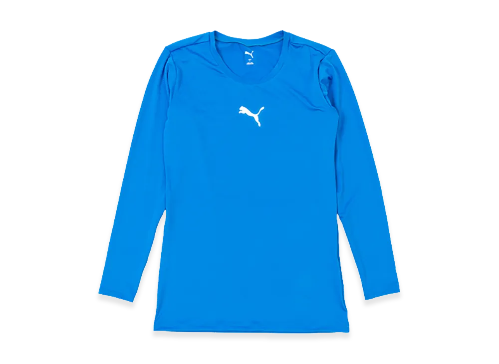 PUMA Compression Crew Neck Long Sleeve Shirt "Electric Blue Lemonade"