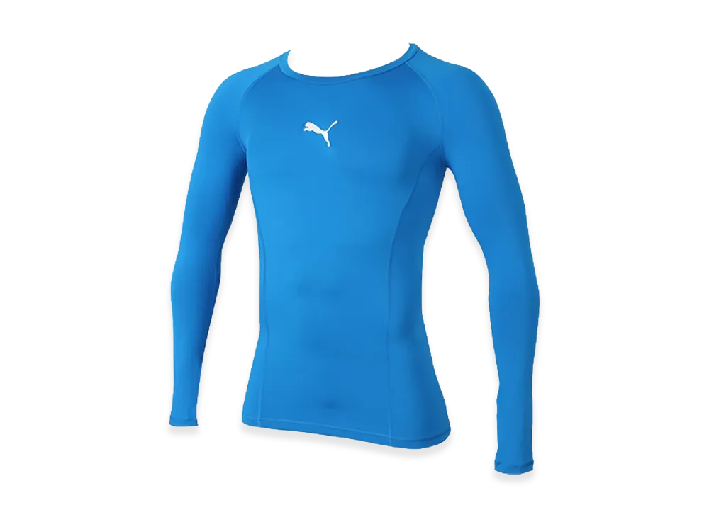 PUMA LIGA Baselayer Crew Neck Long Sleeve Shirt "Electric Blue Lemonade"
