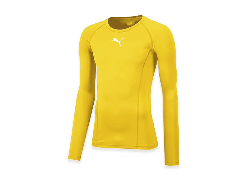 PUMA LIGA Baselayer Crew Neck Long Sleeve Shirt "Cyber Yellow"