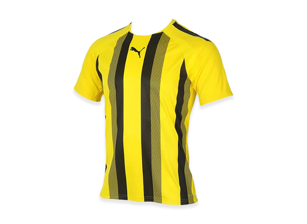 PUMA teamLIGA Striped Match Shirt "Cyber Yellow/Puma Black"