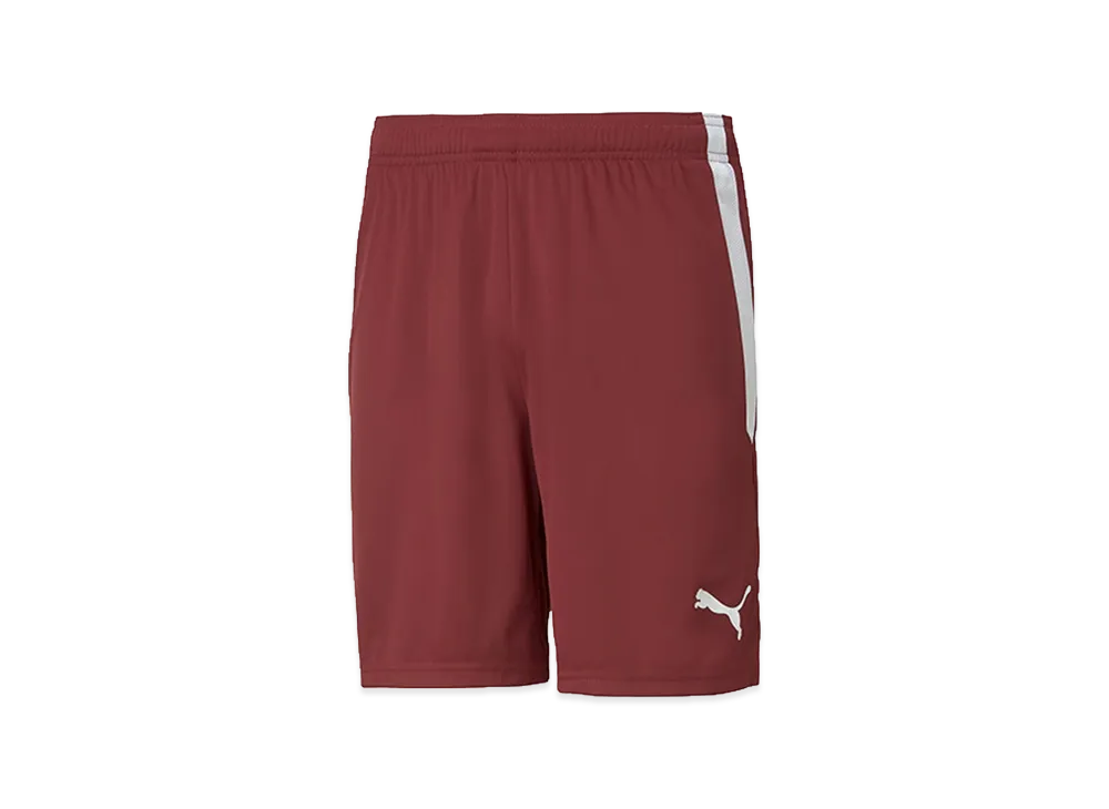 PUMA teamLIGA Match Shorts "Cordovan/Puma White"