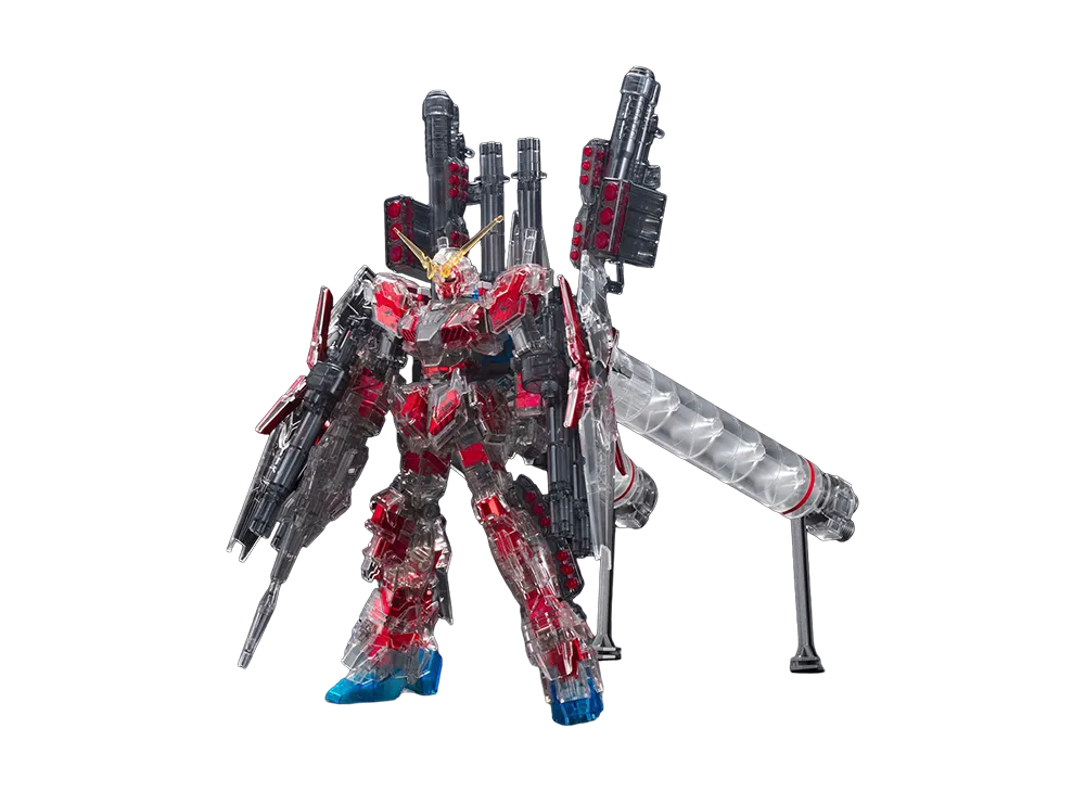 BANDAI "HIGH GRADE" -MOBILE SUIT GUNDAM UNICORN- HGUC 1/144 Full Armor Unicorn Gundam (Destroy Mode) Full Psycho Frame Prototype mobile suit Red Plated Frame/Mechanical Clear Ver.