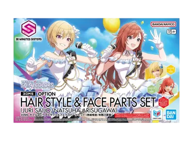 BANDAI "30 MINUTES SISTERS" -THE IDOLM@STER SHINY COLORS- 30MS Optional Hairstyle & Face Parts Set (Juri Saijo/Natsuha Arisugawa)