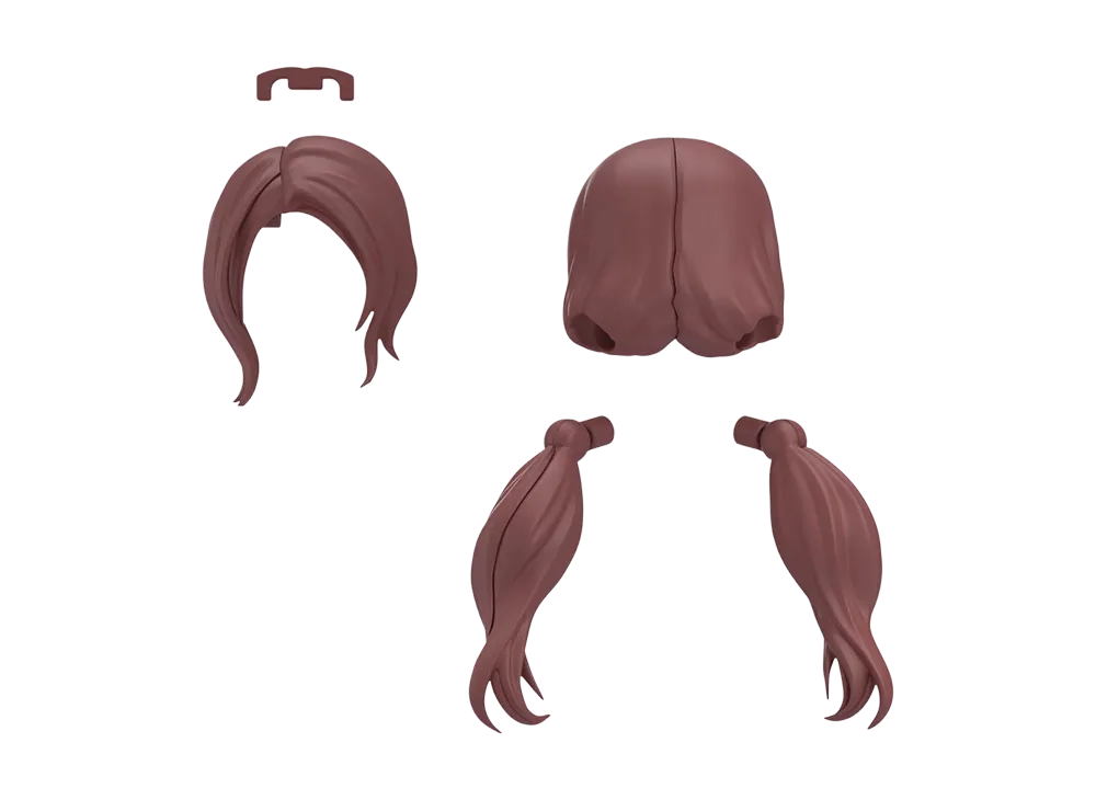 BANDAI "30 MINUTES SISTERS" 30MS Optional Hairstyle Parts Vol.12 4 types in total Twintails 9 [Brown 5]