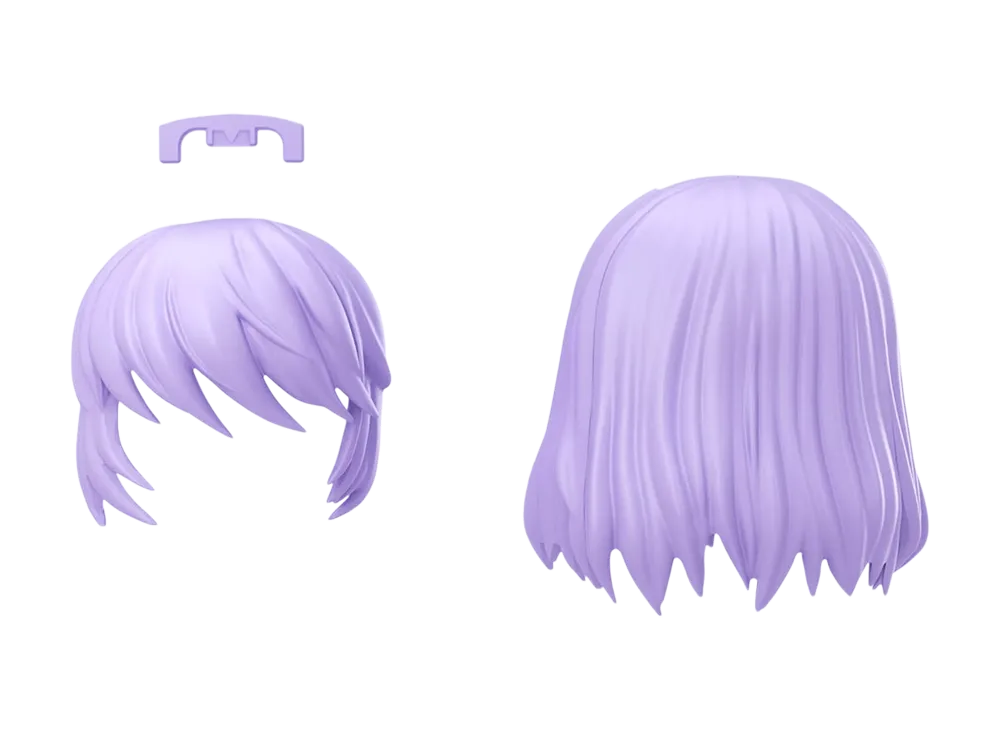 バンダイ 30ミニッツシスターズ 30MS オプションヘアスタイルパーツVol.12 全4種 ミディアムヘア6[パープル2]