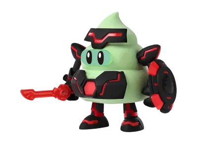 BANDAI "CLAY MODEL KIT" -UNKOSUL DAYS- Cyber Warrior Poop