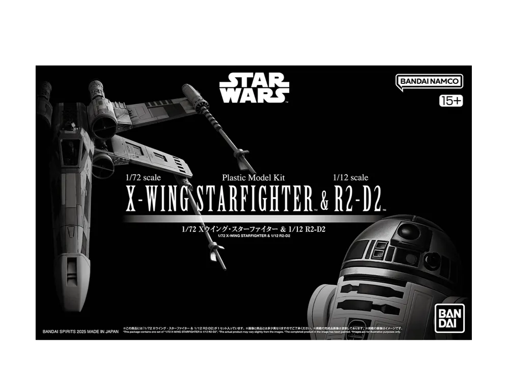 BANDAI -STAR WARS- 1/72 X-Wing Starfighter & 1/12 R2-D2