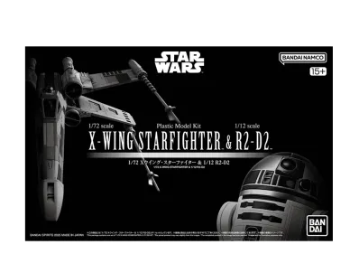 BANDAI -STAR WARS- 1/72 X-Wing Starfighter & 1/12 R2-D2
