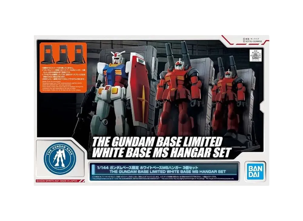 BANDAI -MOBILE SUIT GUNDAM- 1/144 White Base MS Hanger Set of 3 Gundam Base Limited