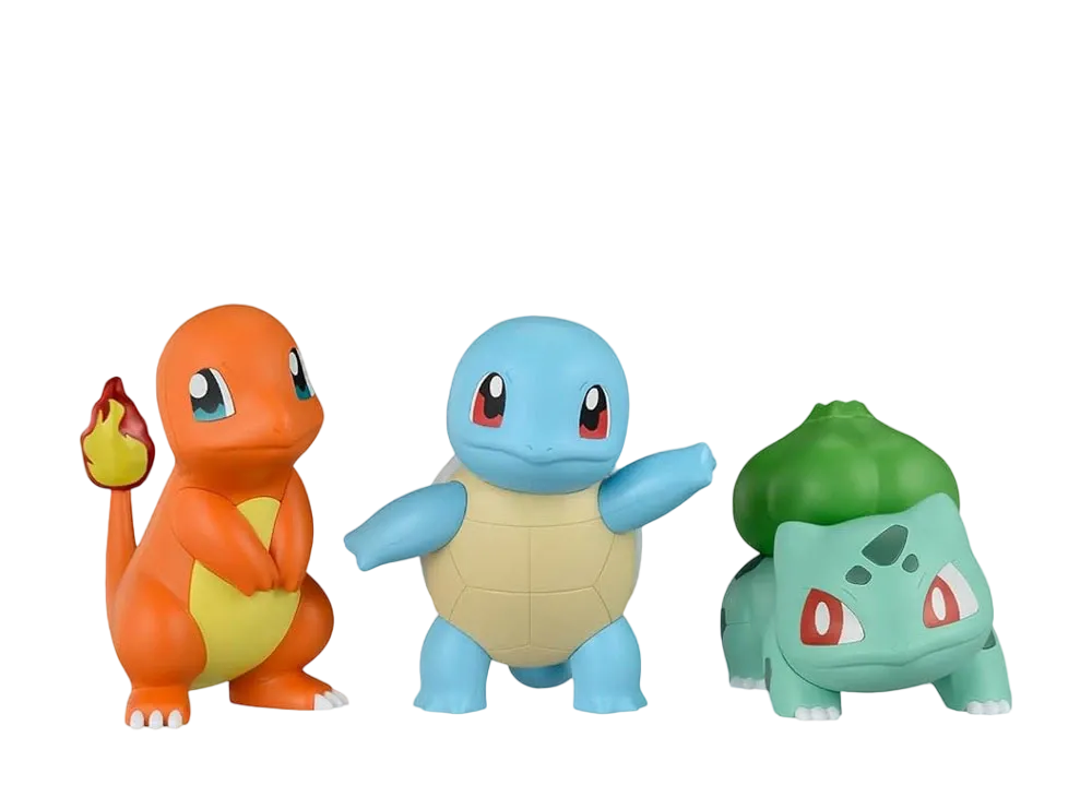 BANDAI "Pokemon Model Kit Quick!!" -Pokemon- 11+13+17 Charmander & Bulbasaur & Squirtle Set