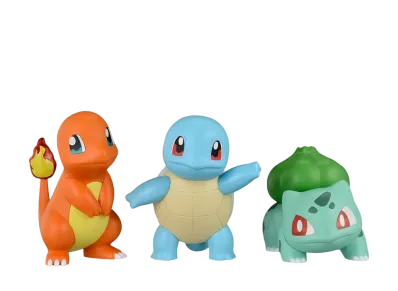 BANDAI "Pokemon Model Kit Quick!!" -Pokemon- 11+13+17 Charmander & Bulbasaur & Squirtle Set