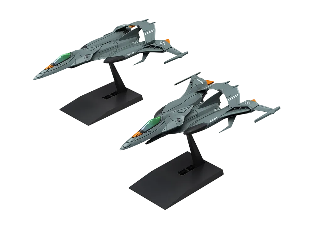 BANDAI "Mecha Collection DX" -Be Forever Yamato REBEL3199- Prototype space combat attack aircraft Cosmo Python [set of 2]