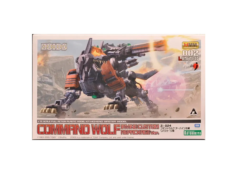 KOTOBUKIYA "HMM Series" -ZOIDS- Command Wolf Irvine Custom Repackage Ver.