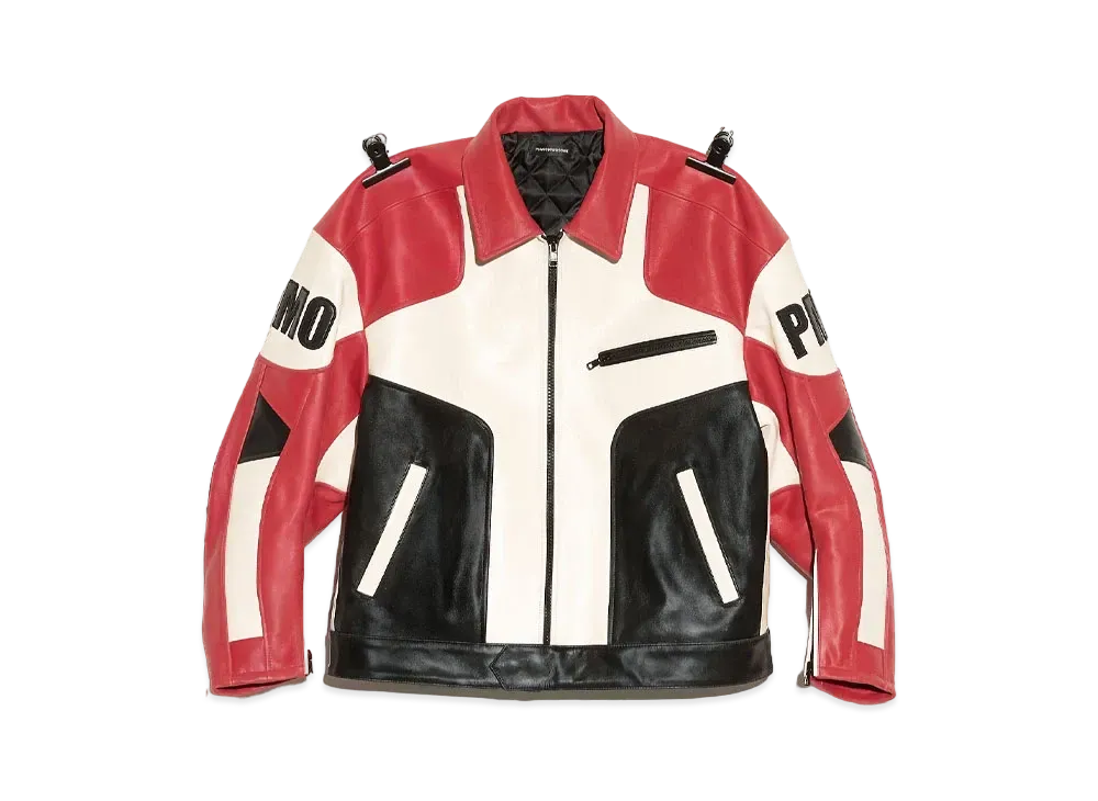 PEACEMINUSONE PMO LEATHER RACING JACKET #1 
