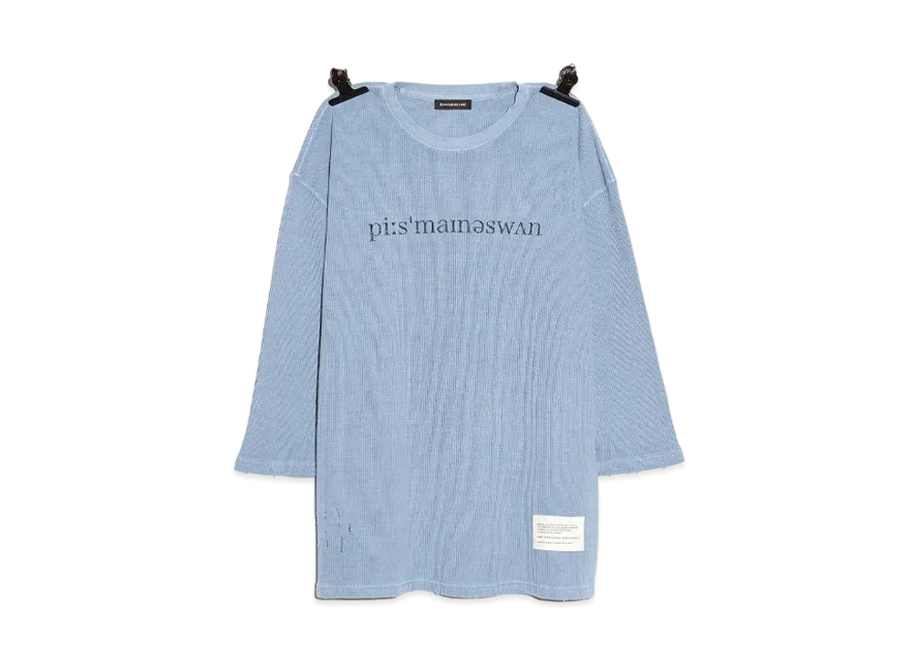 PEACEMINUSONE PMO 3/4 SLEEVES DAMAGED THERMAL #1 "Sky Blue" / G-DRAGON