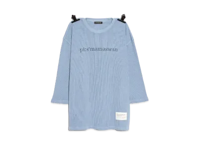 PEACEMINUSONE PMO 3/4 SLEEVES DAMAGED THERMAL #1 "Sky Blue" / G-DRAGON
