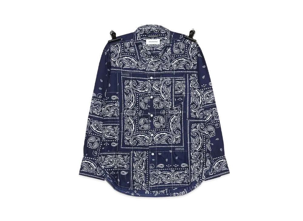 PEACEMINUSONE PMO x MIYAGIHIDETETAKA BANDANA SHIRT #1 "Navy" / G-DRAGON