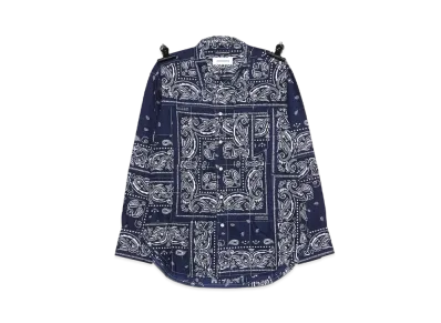PEACEMINUSONE PMO x MIYAGIHIDETETAKA BANDANA SHIRT #1 "Navy" / G-DRAGON
