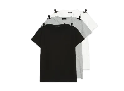 PEACEMINUSONE PMO 3PACK POCKET T-SHIRT #1 "Black/White/Grey" / G-DRAGON
