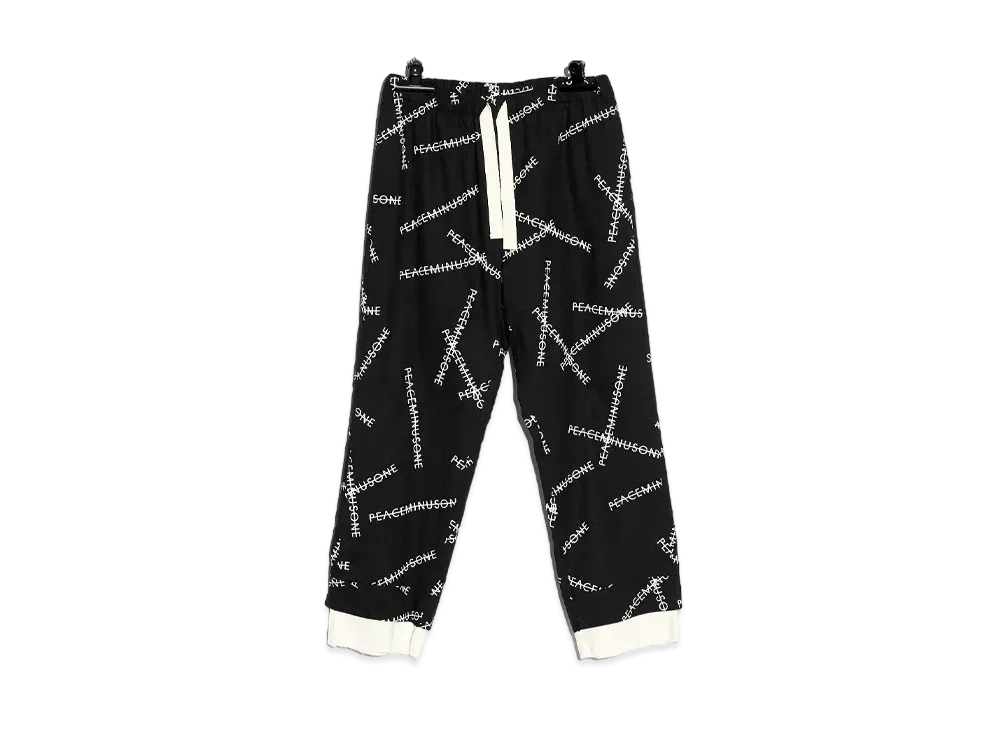 PEACEMINUSONE PMO PAJAMA PANTS #1 "Black" / G-DRAGON