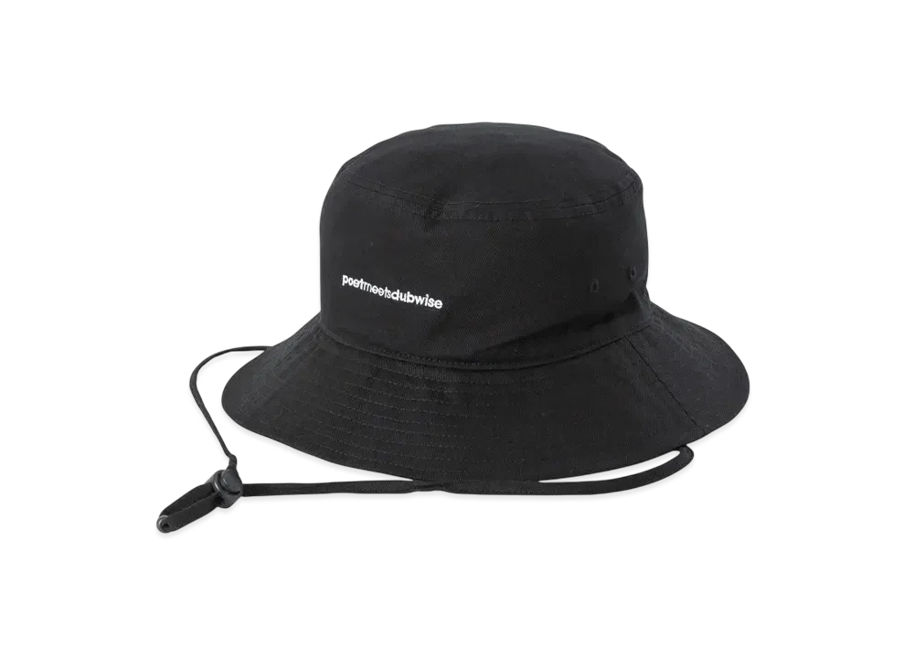 POET MEETS DUBWISE PMD Embroidery Wide Brim Hat "Black"