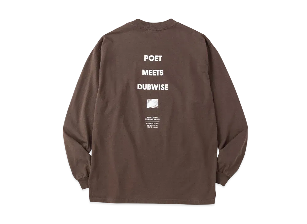 POET MEETS DUBWISE PMD Loose Fit Logo L/S T-Shirt "Mocha"