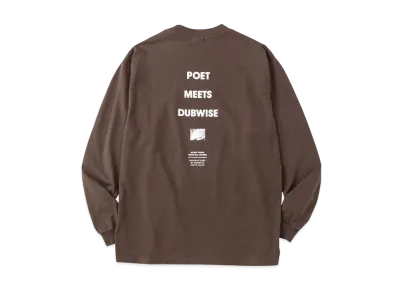 POET MEETS DUBWISE PMD Loose Fit Logo L/S T-Shirt "Mocha"