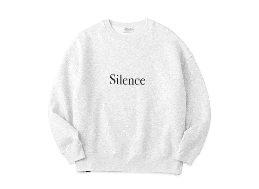 POET MEETS DUBWISE Silence Oversized Sweat "Grey"