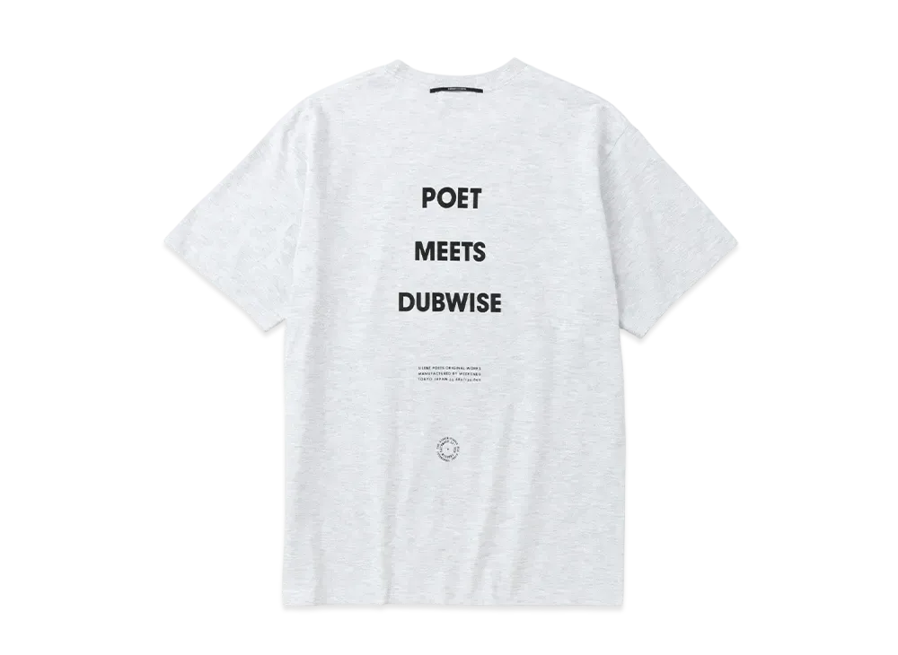 POET MEETS DUBWISE PMD Logo Heavy Weight Drop Shoulder T-Shirt "Ash Grey"