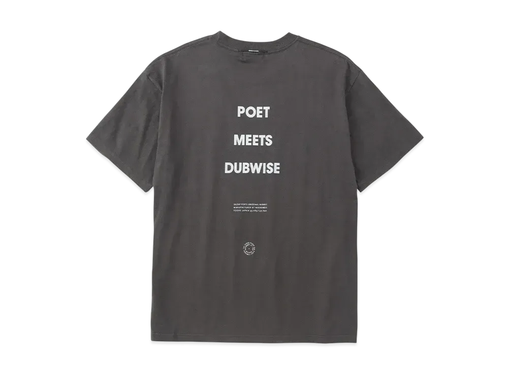 POET MEETS DUBWISE PMD Logo Heavy Weight Drop Shoulder T-Shirt "Sumi"