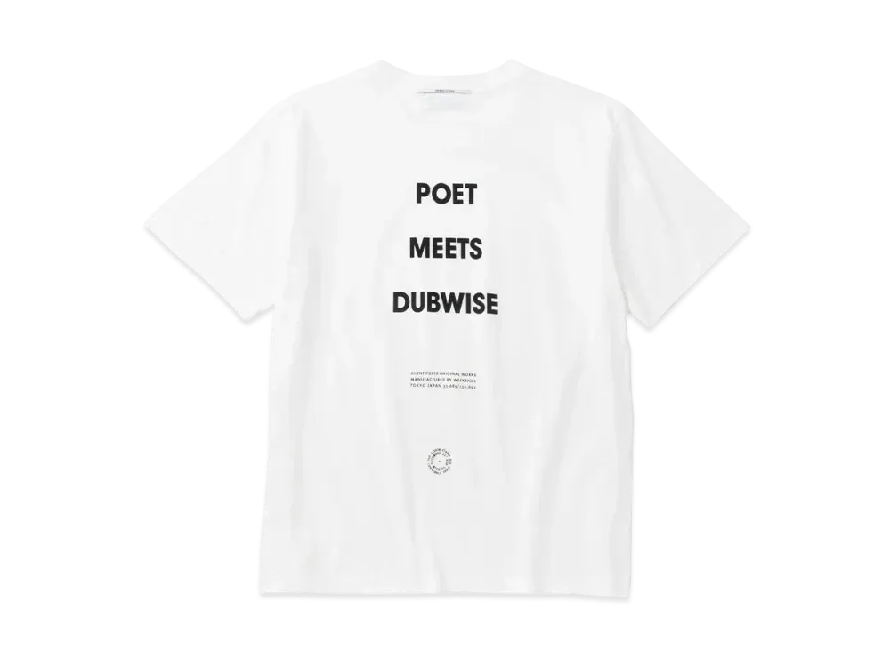 POET MEETS DUBWISE PMD Logo Heavy Weight Drop Shoulder T-Shirt "White"