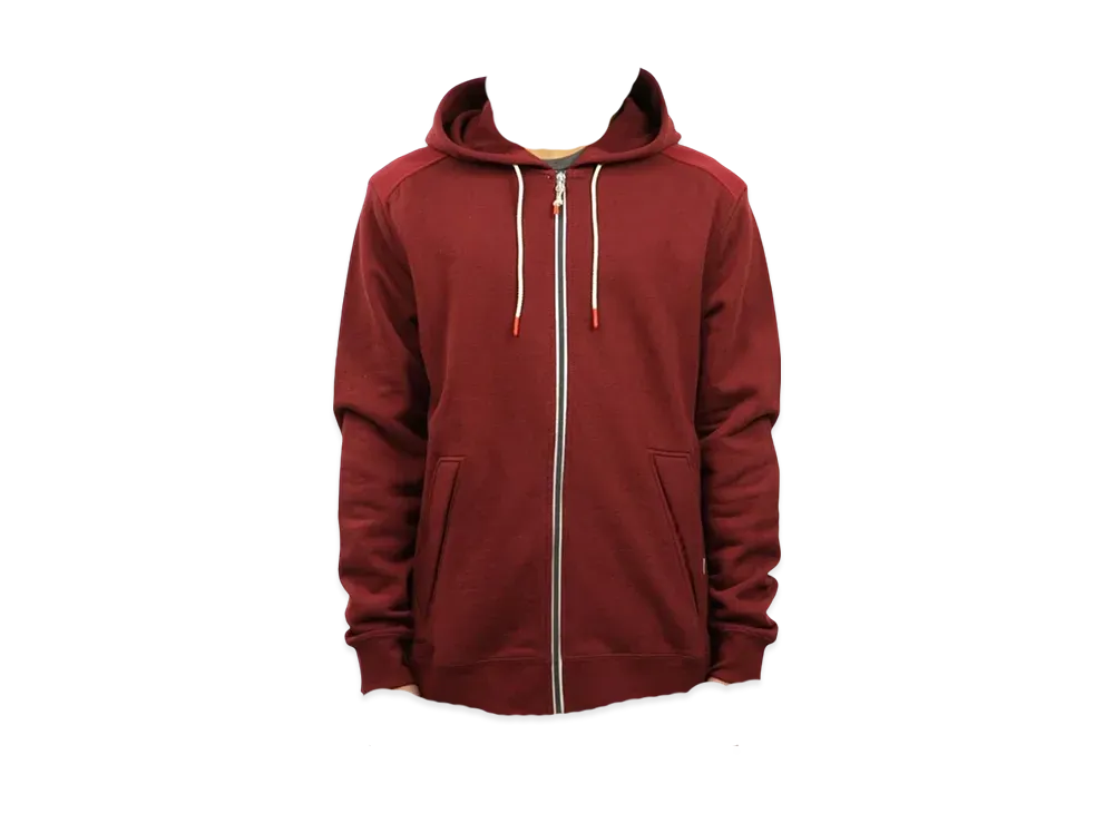 POLeR Mens Yolked Hoodie "Burgundy"