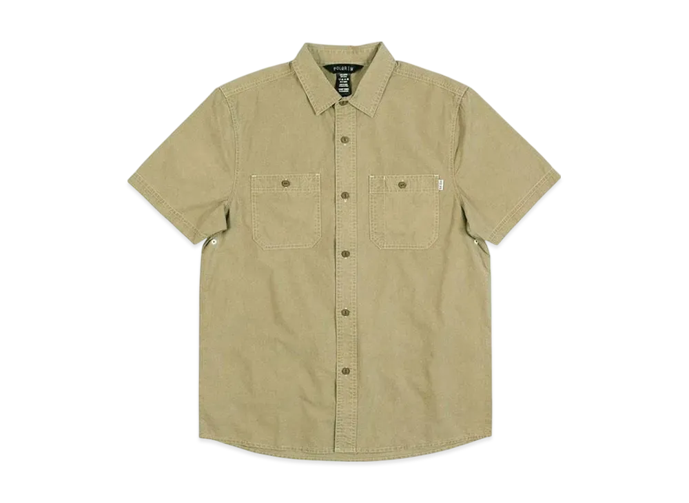 POLeR Washed Up SS Woven "Khaki"