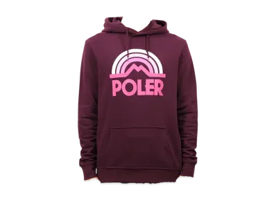 POLeR Mountain Rainbow Hoodie "Burgundy"