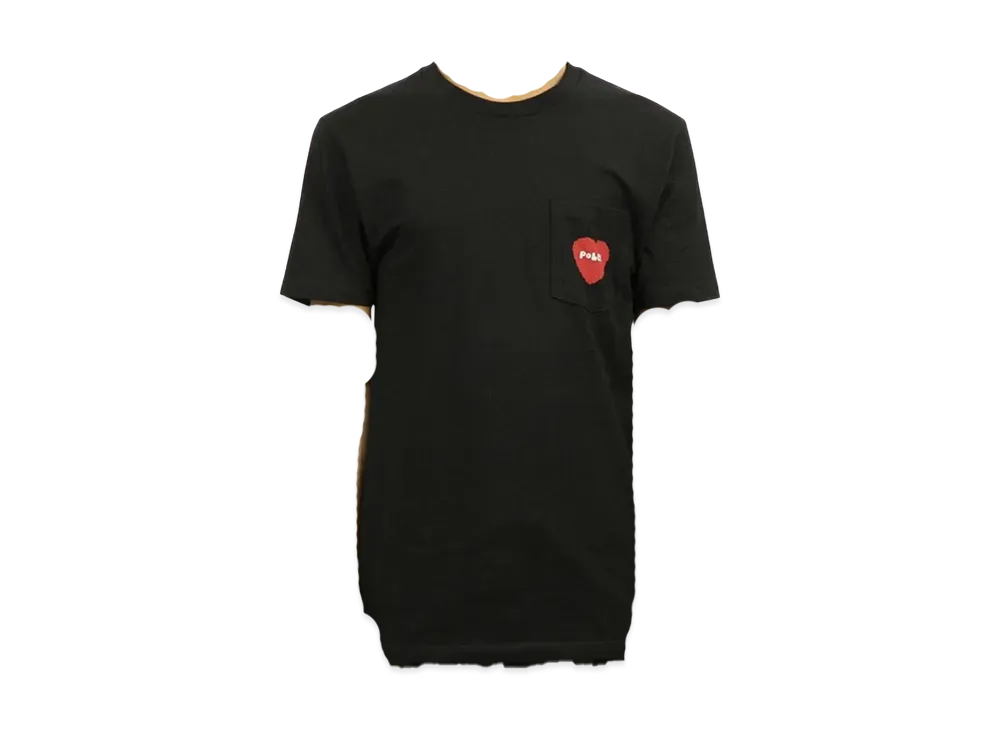 POLeR Furry Heart Pocket Tee "Black"