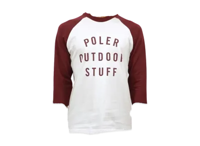 POLeR Raglan Tee "BurgundyWhite"