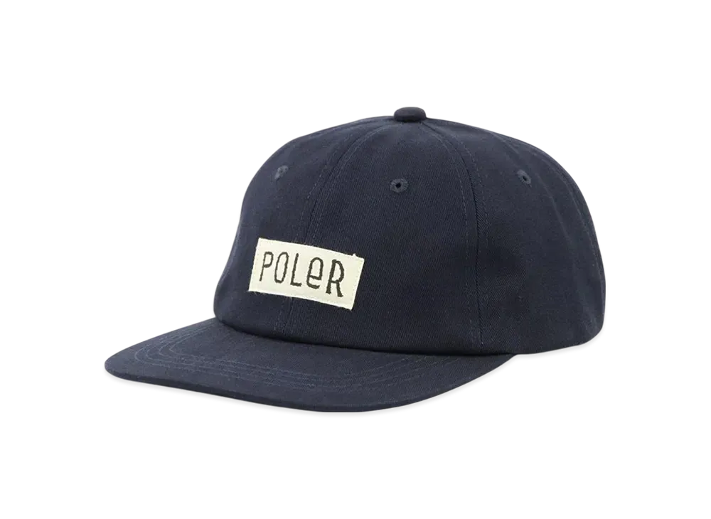 POLeR 6 Panel Hooley Front Cap "NavyWhite"